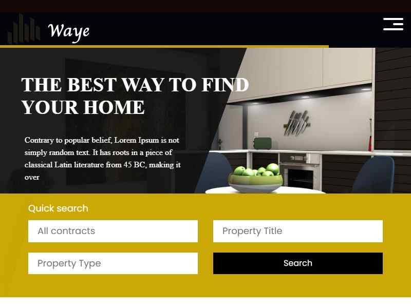 waye-real-estate-website-template 网站模板