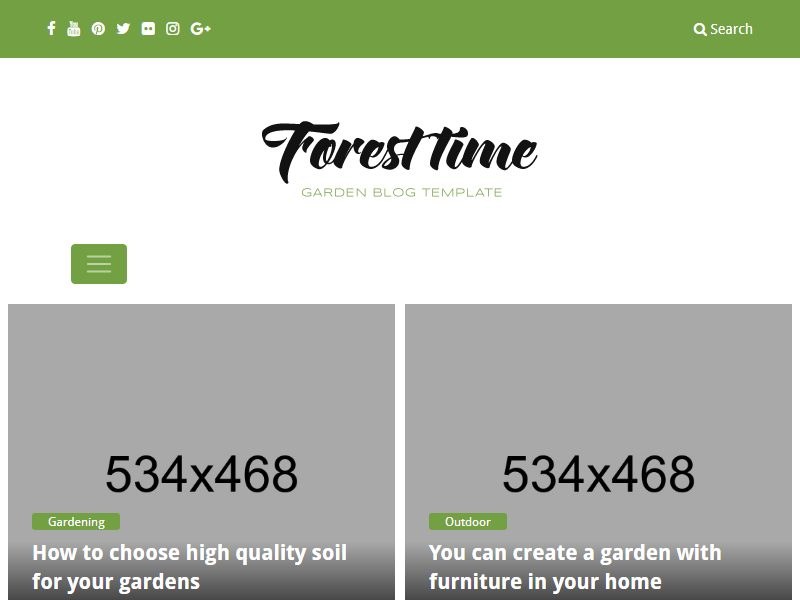 foresttime-garden-template 网站模板