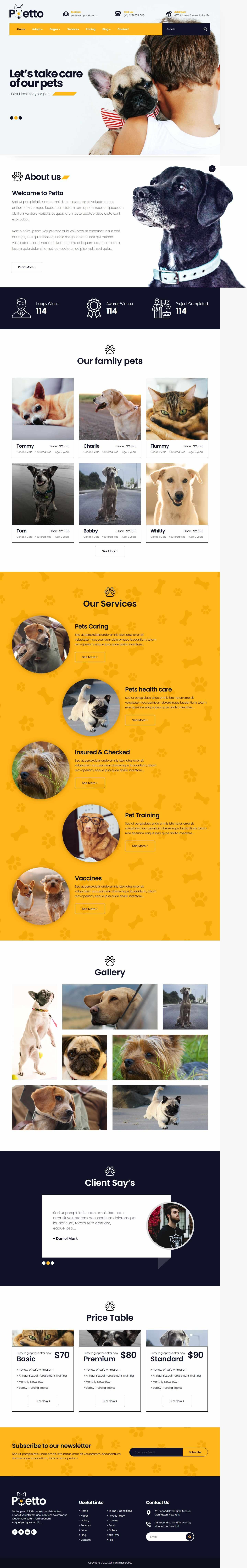 petto-pets-care-html-template