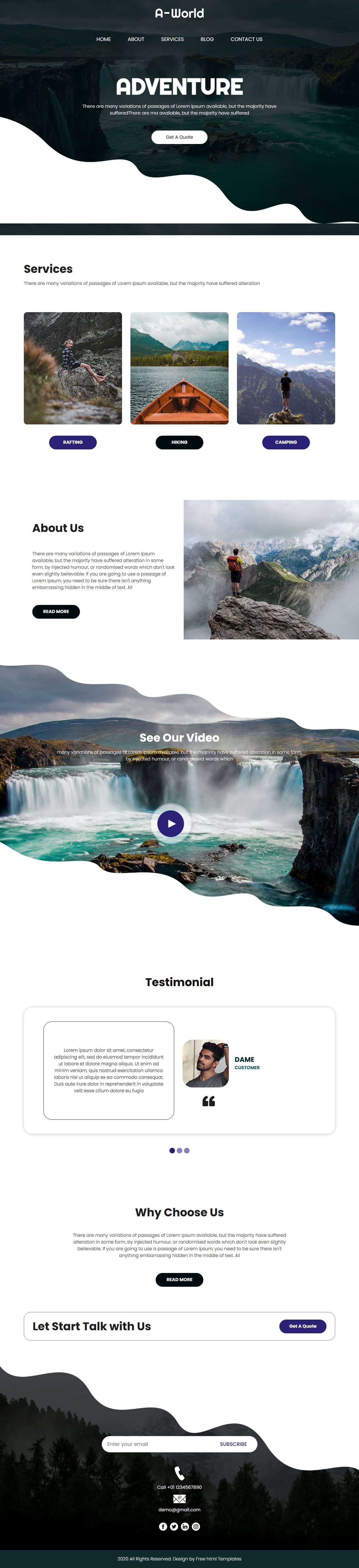adventure-html-template
