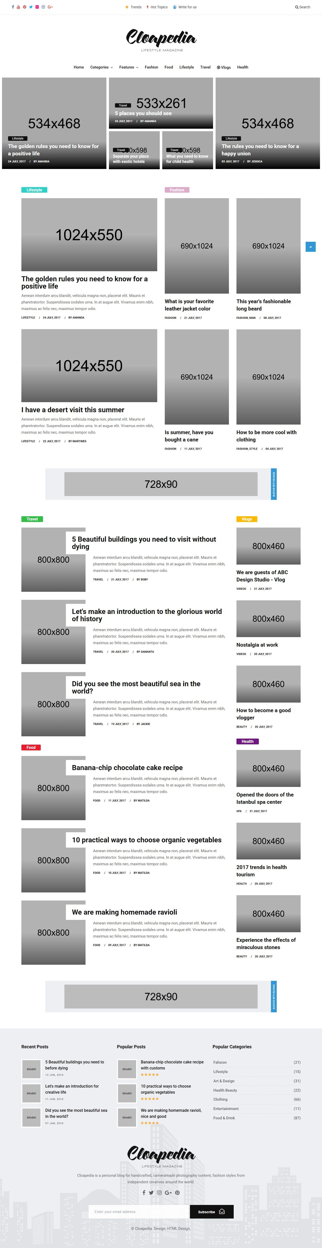 cloapedia-lifestyle-template