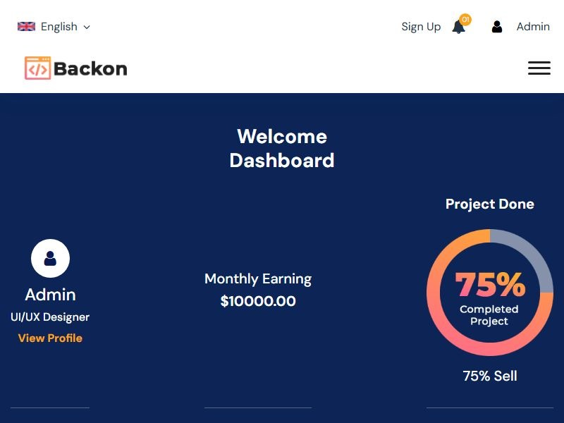 backon-admin-html-template 网站模板
