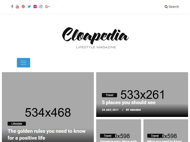 cloapedia-lifestyle-template 网站模板