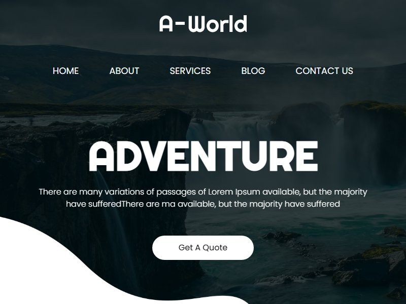 adventure-html-template 网站模板