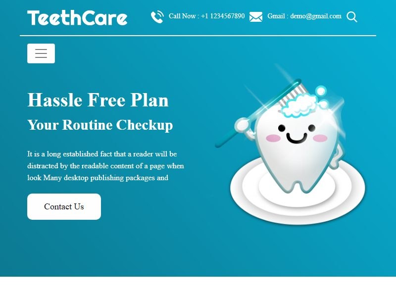 teethcare-doctor-website-template 网站模板