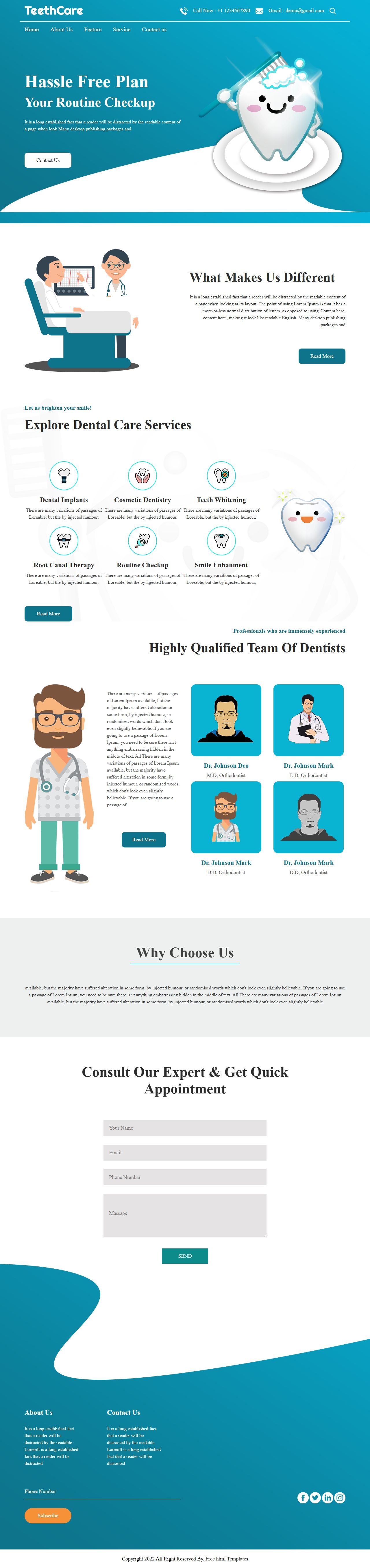 teethcare-doctor-website-template
