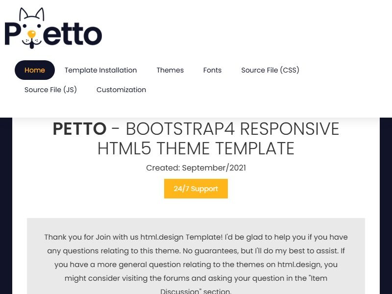 petto-pets-care-html-template 网站模板