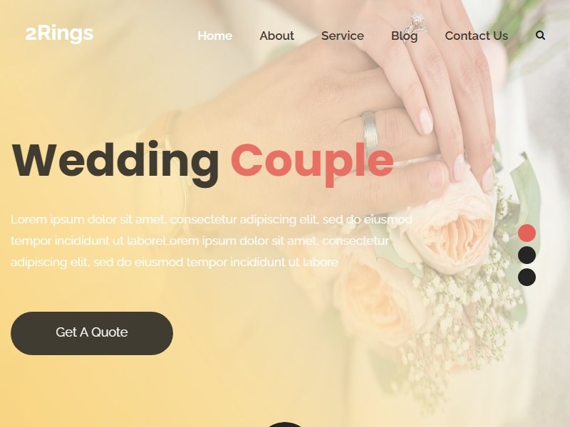 2rings-wedding-html-template 网站模板